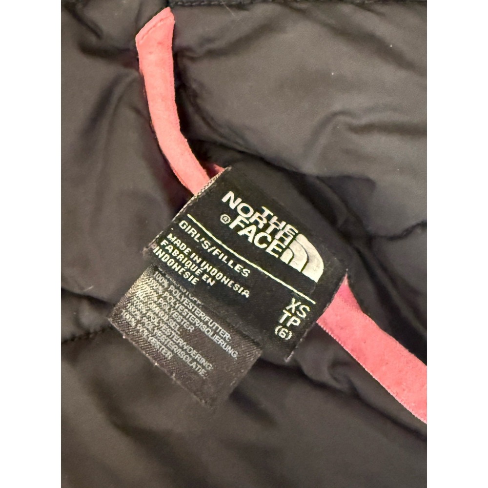 The North Face Black Pink Down Reversible Puffer Jacket Kids Girls XS 6 - Picture 4 of 7